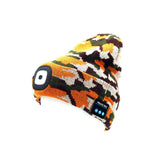 2 in 1 Unisex Beanie Rechargeable Wireless Bluetooth Musical Hat Knitted Hat with LED Flashlight