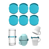 6Pcs Mug Organizers Cup Stackers Holders Blue
