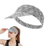 Elastic Empty Top Caps Sun Visor Caps Sun Protection Sports Beach Hat Grey