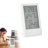 Multi-functional Digital Humidity Indoor Hygrometer Thermometer Temperature Meter Alarm Clock White
