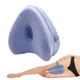 Memory Foam Leg Knee Pillow for Side Sleeper Knee Support Pillow Cushion Blue