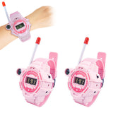Rechargeable Kids Watch Walkie-talkie Remote Wireless Call Intercom Toy with Flashlight Kid Gift Pink