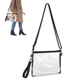 PVC Transparent Crossbody Purse Bag Black
