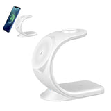 3 in 1 Magnetic Wireless Charger Stand Charging Station for iPhone 14/13/12 Series Apple Watch2-7 White