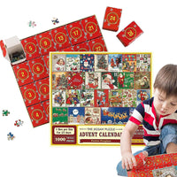 1000Pcs Advent Calendar Jigsaw Puzzles 25 Days Christmas Countdown Puzzles Gift