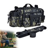 Fishing Tackle Bags Single Shoulder Crossbody Bag Waist Pack Fish Lures Gear Bag Green