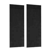 2 Panels Door Curtains Self-Adhesive Blackout Window Door Curtain Privacy Thermal Insulated Curtain Black