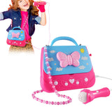 Kids Portable Karaoke Machine Karaoke Player Musical Bag with Microphone Blue