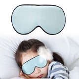 Mulberry Silk Sleep Soft Eye Mask Adjustable Strap Blindfold Blue
