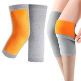 Pair of Knee Pads Thicken Fleece Lined Knee Warmers Grey