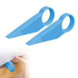 2Pcs Ergonomic Mattress Lifter Wedge Elevator Bed Making Lifting Handy Tool Blue