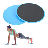 2Pcs Gym Training Fitness Exercise Glider Slide Discs Core Slider Workout Blue