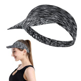 Elastic Empty Top Caps Sun Visor Caps Sun Protection Sports Beach Hat Black