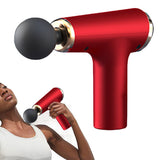 Portable Muscle Massager for Back Neck Muscle with 4 Massage Heads Red