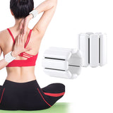 Pair of Adjustable Wrist Ankle Weights Unisex Strength Training Set Walking Running Gym White