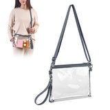 PVC Transparent Crossbody Purse Bag Grey