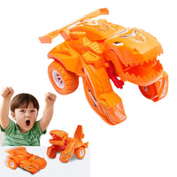 Crash Transforming Dinosaur Car Toy Deformation Toy Car Kid Gift Orange