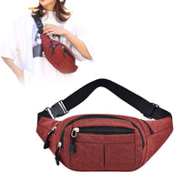 Unisex Sling Bag Chest Pack Fanny Pack Sports Waist Bag Wallet Red