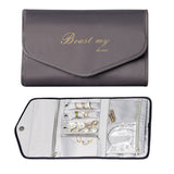 Foldable Travel Jewelry Organizer Case Jewelry Organizer Grey