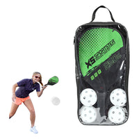 2 Wooden Sports Pickleball Paddle and 4 Pickleball Set with Carry Bag Green