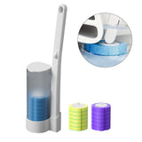 Toilet Brush Set with 18Pcs Replacement Sponge Heads for Toilet Sink Washbasin White