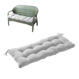 Outdoor Bench Cushion Long Seat Pad with Ties for Indoor Outdoor Furniture Grey