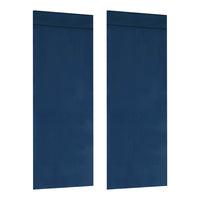 2 Panels Door Curtains Self-Adhesive Blackout Window Door Curtain Privacy Thermal Insulated Curtain Navy