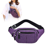 Unisex Sling Bag Chest Pack Fanny Pack Sports Waist Bag Wallet Purple