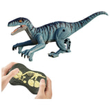 2.4Ghz Remote Control Dinosaur Toy Electric RC Walking Toy Blue Velociraptor