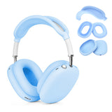 For Apple AirPods Max Headphones Protective Case Silicone Sleeves Full Set Cover Light Blue
