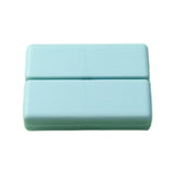 7-Compartment Folding Pill Case Portable Travel Daily Pill Organizer Blue