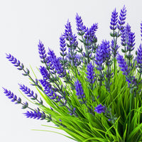 10Pcs Set Artificial Lavender Flowers Fake Plastic Plants Outdoor Home Garden Decor