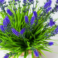 10Pcs Set Artificial Lavender Flowers Fake Plastic Plants Outdoor Home Garden Decor