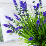 10Pcs Set Artificial Lavender Flowers Fake Plastic Plants Outdoor Home Garden Decor