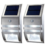 2Pcs Solar LED Wall Light Wireless Motion Sensor Outdoor Garden Lights