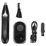 2-in-1 Electric Nose Hair Trimmer For Men Replaceable Eyebrow Body Hair Clipper