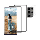 For Samsung Galaxy S23 S22 S24 Series Tempered Glass Set Phone and Camera Screen Protector