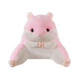Backrest Reading Rest Pillow Neck Lumbar Support Chair Cushion with Arms for Teens Pink