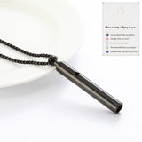 Meditation Necklace Triangle Cutout Necklace Stress Reducing Breathing Necklace Black