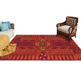 Retro Persian Printed Floor Mat Living Room Mat Red