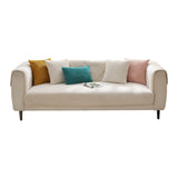 Plush Sofa Cover Couch Cover Anti-slip Sofa Slipcover Furniture Protective Cover Beige