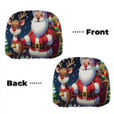 2 PCS Double Sided Christmas Auto Seat Headrest Covers Style 1