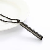 Meditation Necklace Triangle Cutout Necklace Stress Reducing Breathing Necklace Black