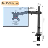 Single Articulating Monitor Arm Mount for 15 to 30 Inches Monitors Height Adjustable Articulating Tilt