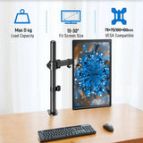 Single Articulating Monitor Arm Mount for 15 to 30 Inches Monitors Height Adjustable Articulating Tilt