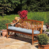 Outdoor Bench Cushion Long Seat Pad with Ties for Indoor Outdoor Furniture Grey