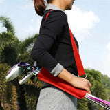 Portable Golf Club Bag with Adjustable Strap for Golf Accessories Red