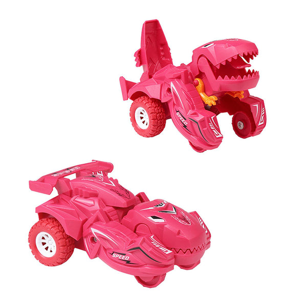Crash Transforming Dinosaur Car Toy Deformation Toy Car Kid Gift Red