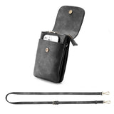 PU Leather Women’s Crossbody Bag with Adjustable Strap Small Cell Phone Purse Black