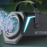 Remote Control Bubble Machine with LED Lights Bubble Maker Party Toy for Wedding Event Black
